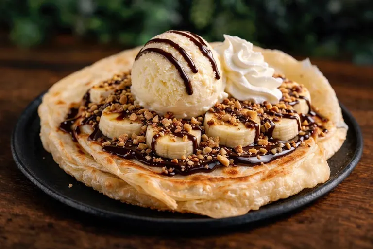 Parotta Banana Schokonut Split